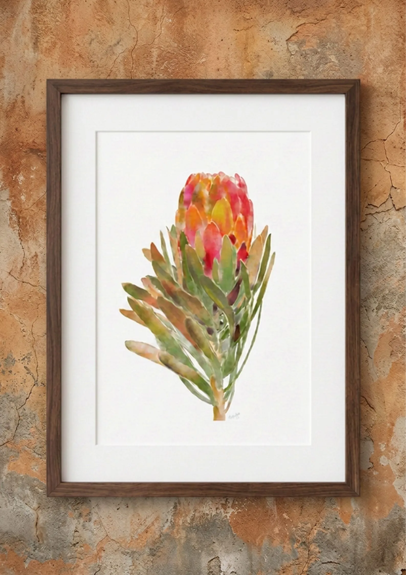 remembering beauty maryke blom art dark brown frame (1)